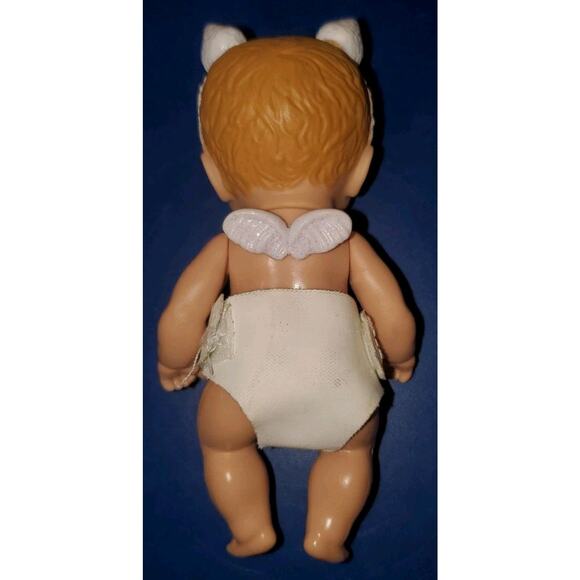 4 Inch Zapf Creations Baby Surprise Angel Bunny Ears Purple Eyes Diaper - Picture 4 of 8